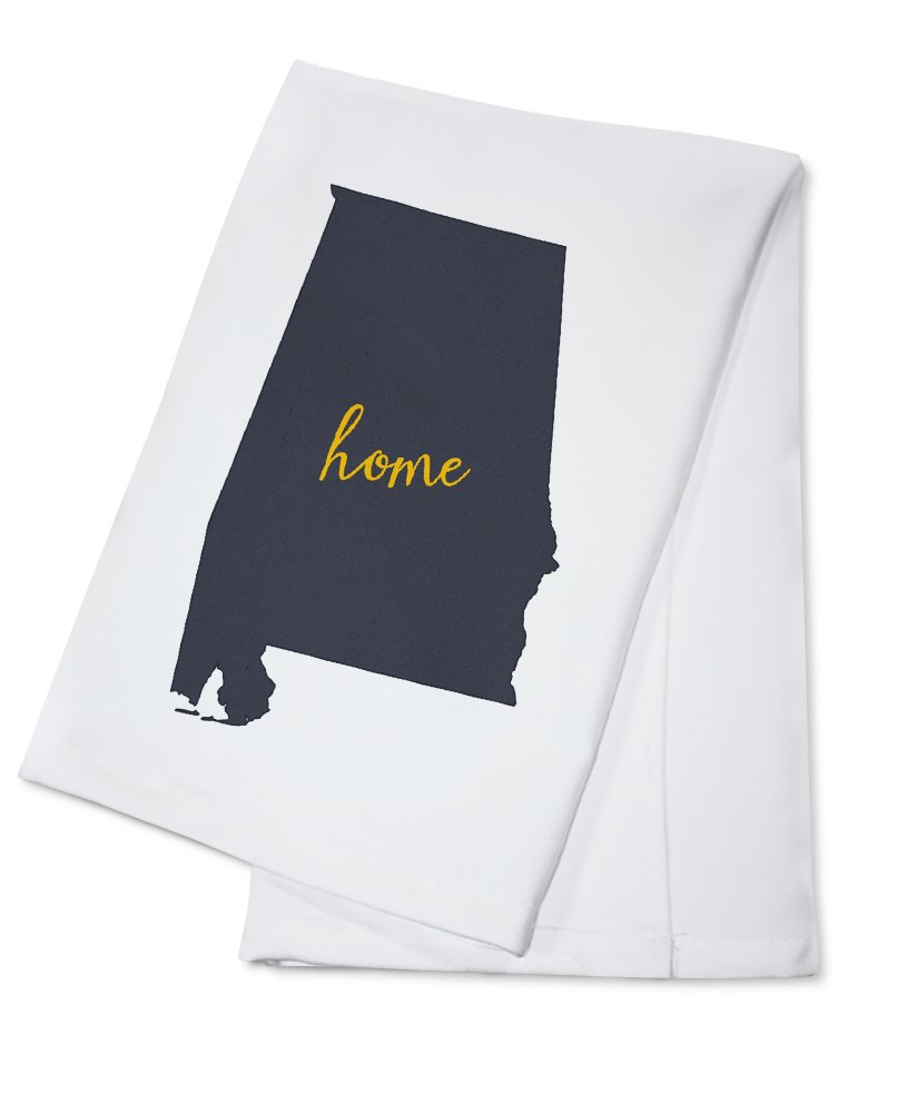 Alabama Home State Gray on White 100% Cotton Tea Towel - Decorative Hand Towel for Kitchen, Bathroom & Home Decor | Perfect for Gifts, Southern Style Decor & Farmhouse Kitchens