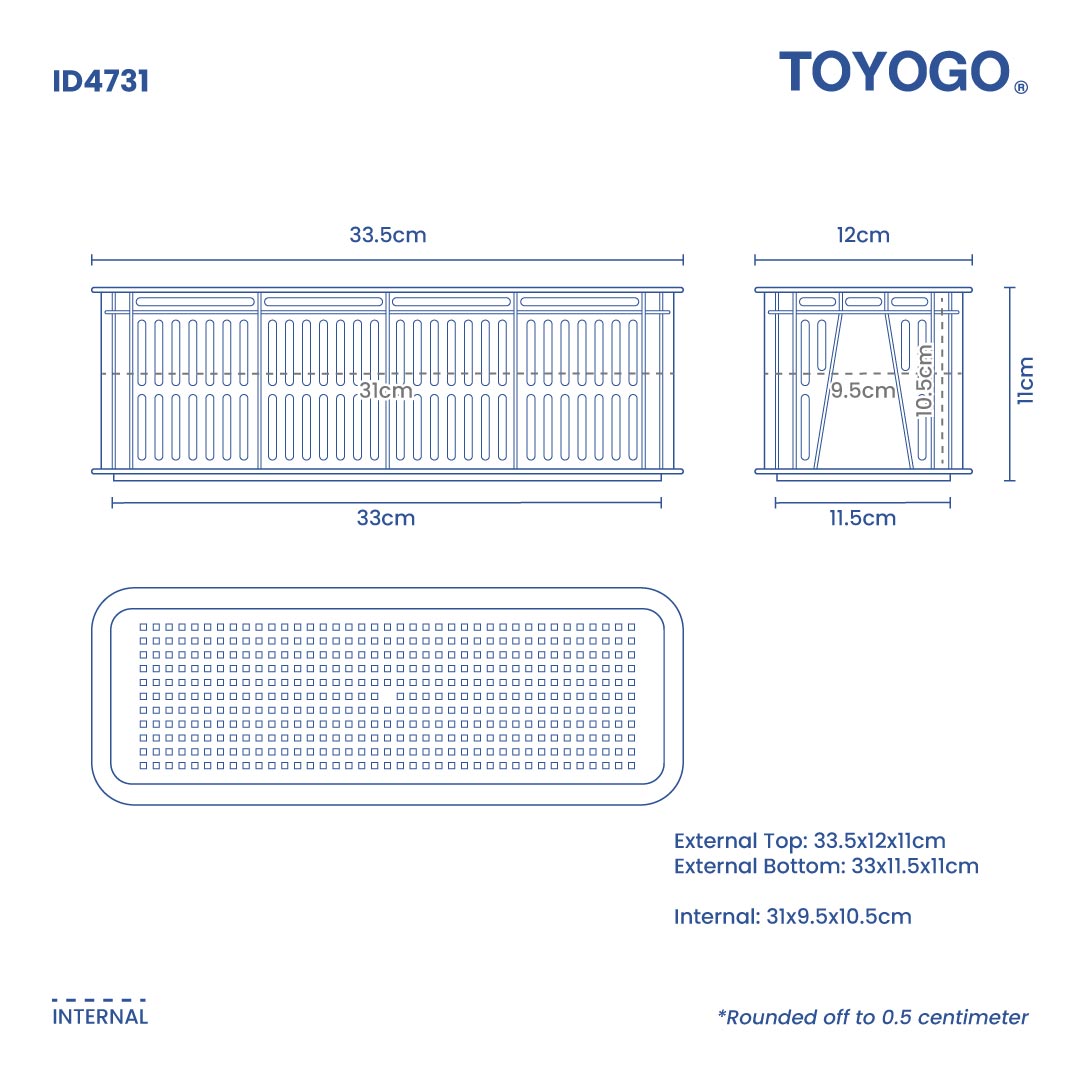 Heavy Duty Industrial Storage Basket with Handle - ID4731 for Warehouse, Garage & Workshop Organization