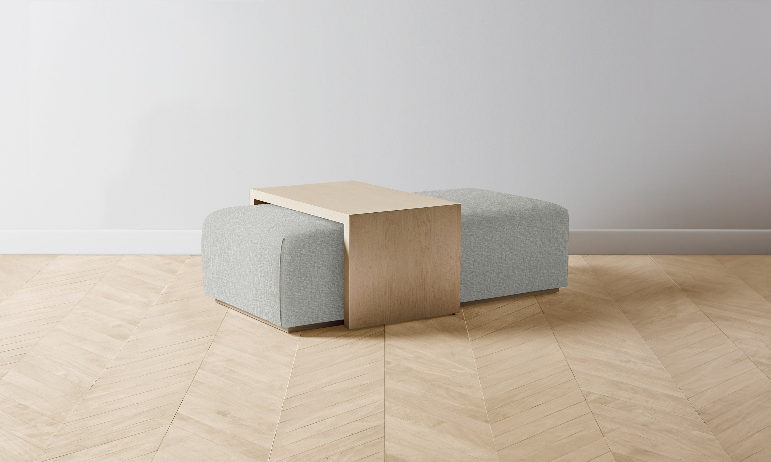 The Bowery Ottoman - Performance Woven Chenille Rain-Resistant Fabric - Perfect for Living Room, Bedroom & Outdoor Use