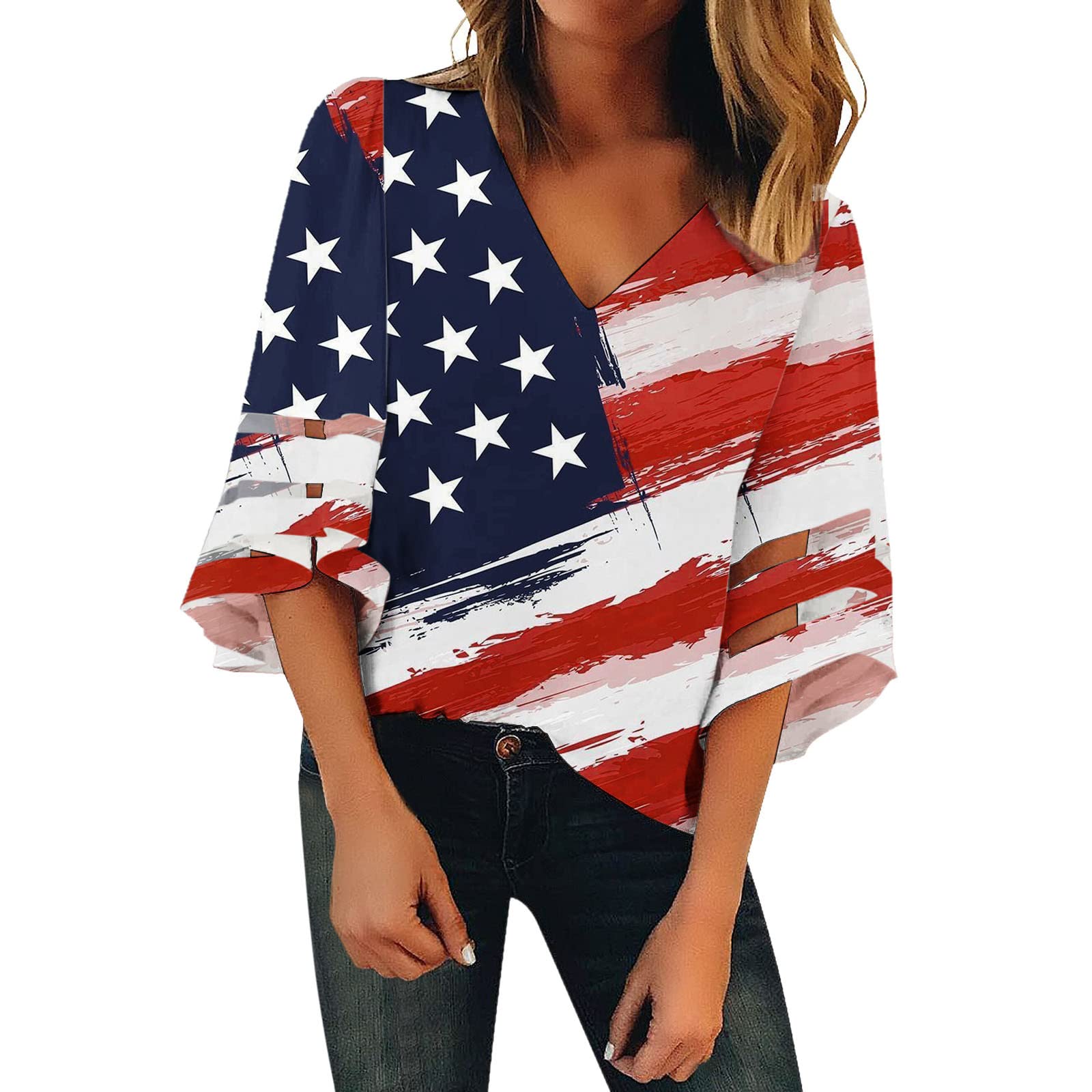 Women's Casual Long Sleeve V-Neck Tunic Tops - Fall & Spring Blouses for Women 2024 | Comfortable Everyday Wear for Work, Dating & Outings