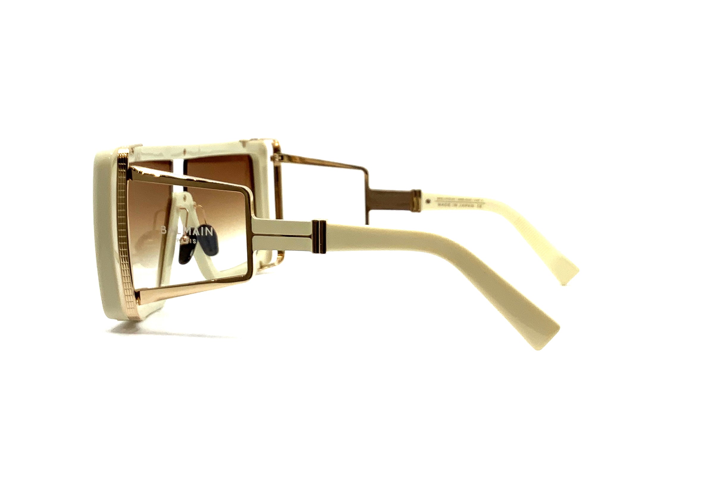 Balmain Wonder Boy II Sunglasses (Bone/Gold) - Luxury Designer Shades for Men & Women, Perfect for Outdoor Activities, Travel, and Fashion Statements