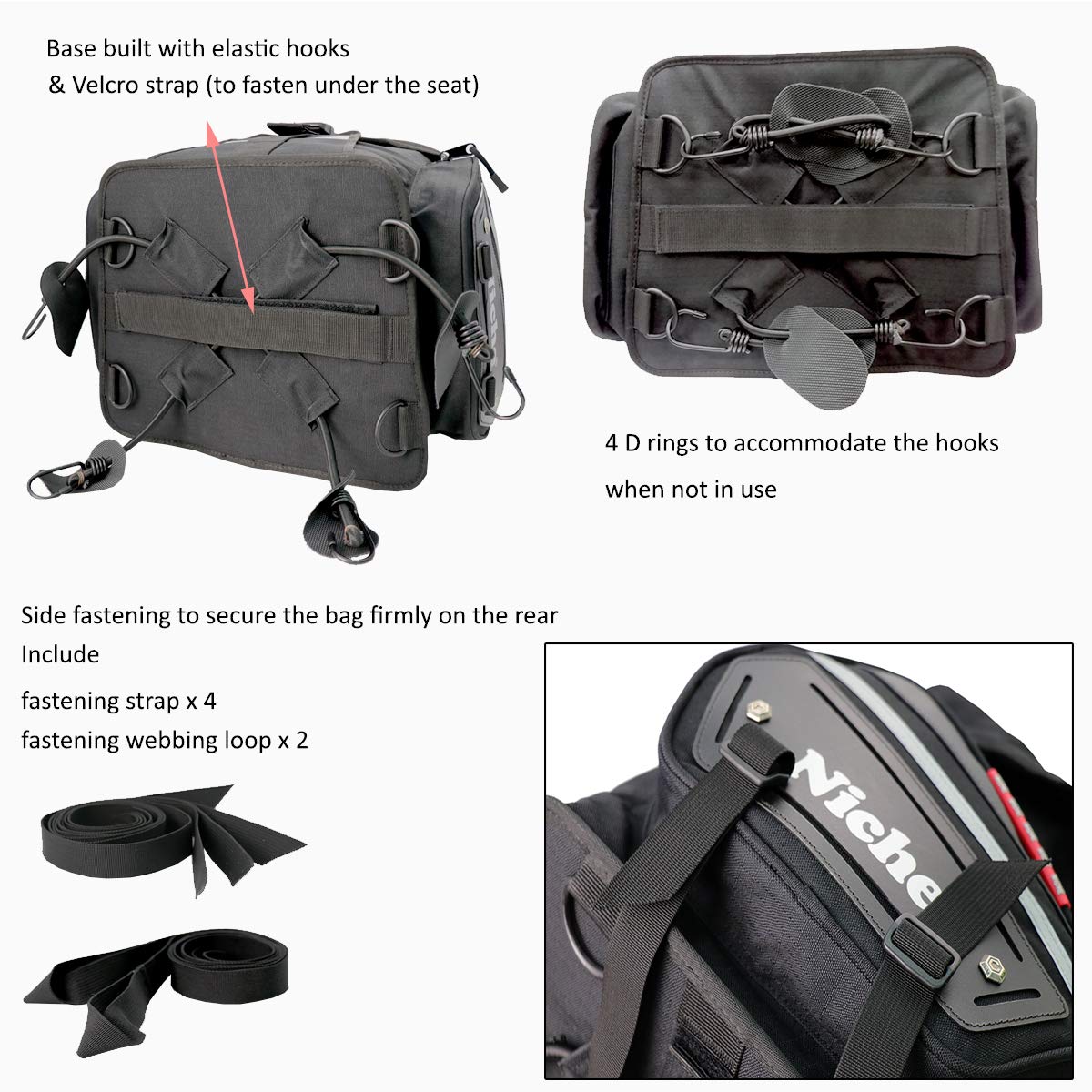 Waterproof Motorcycle Tail Bag - Universal Rear Seat Luggage for Sports & Street Bikes, Durable Touring Shoulder Bag (Model NMO-2215) - Perfect for Commuting, Road Trips & Adventure Riding