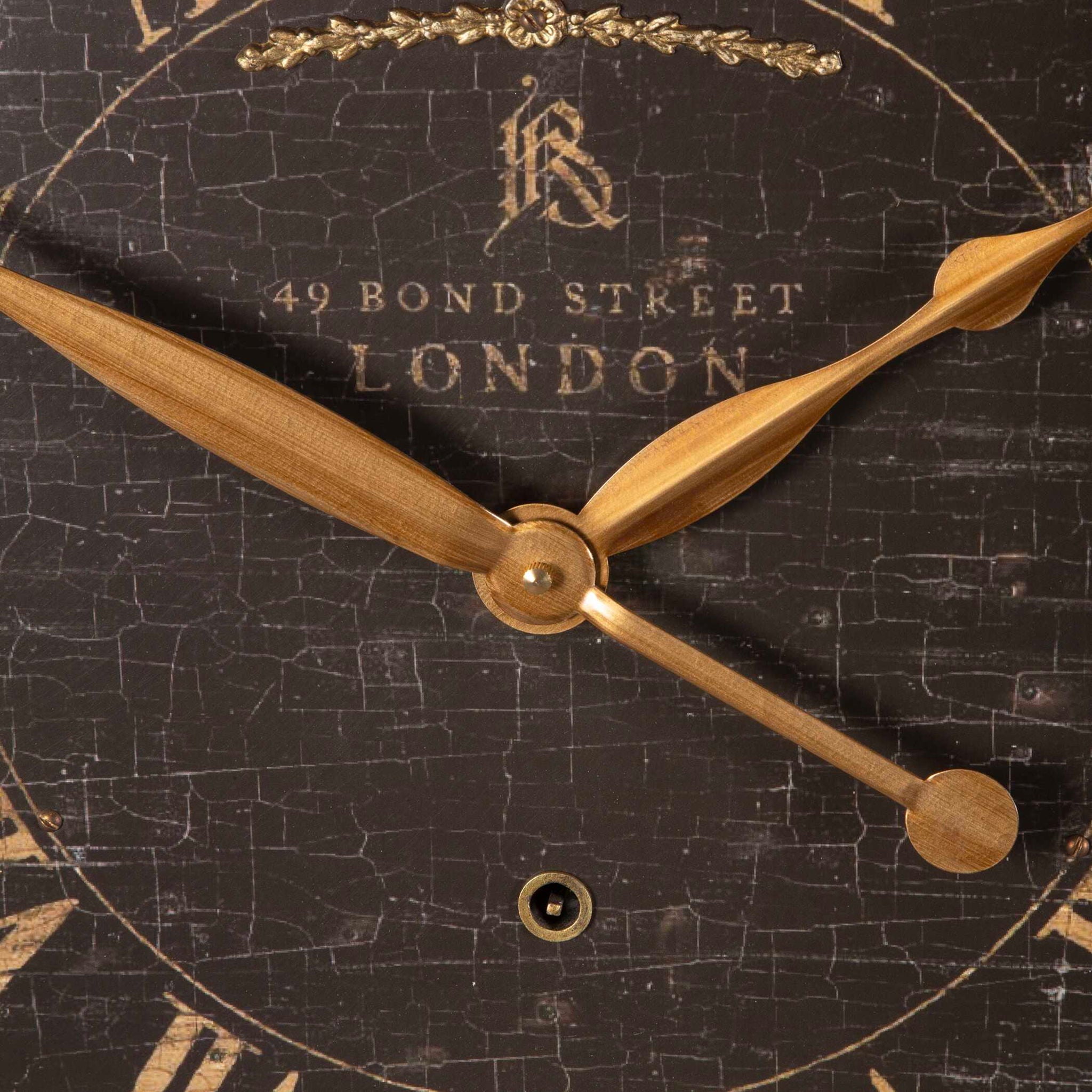 Bond Street 18-Inch Wall Clock in Black - Modern Home & Office Decor for Living Room, Bedroom, or Kitchen