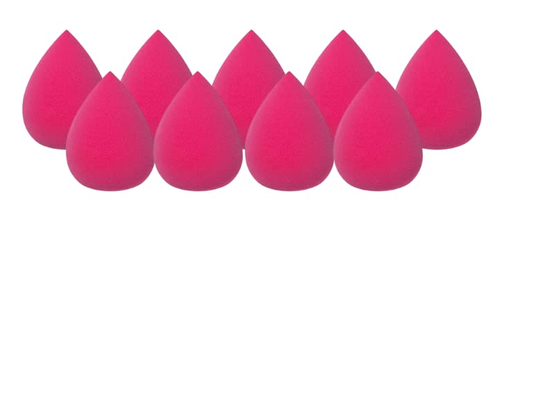 Women's Makeup Sponge Beauty Blender - Pink (Pack of 9) for Flawless Foundation Application