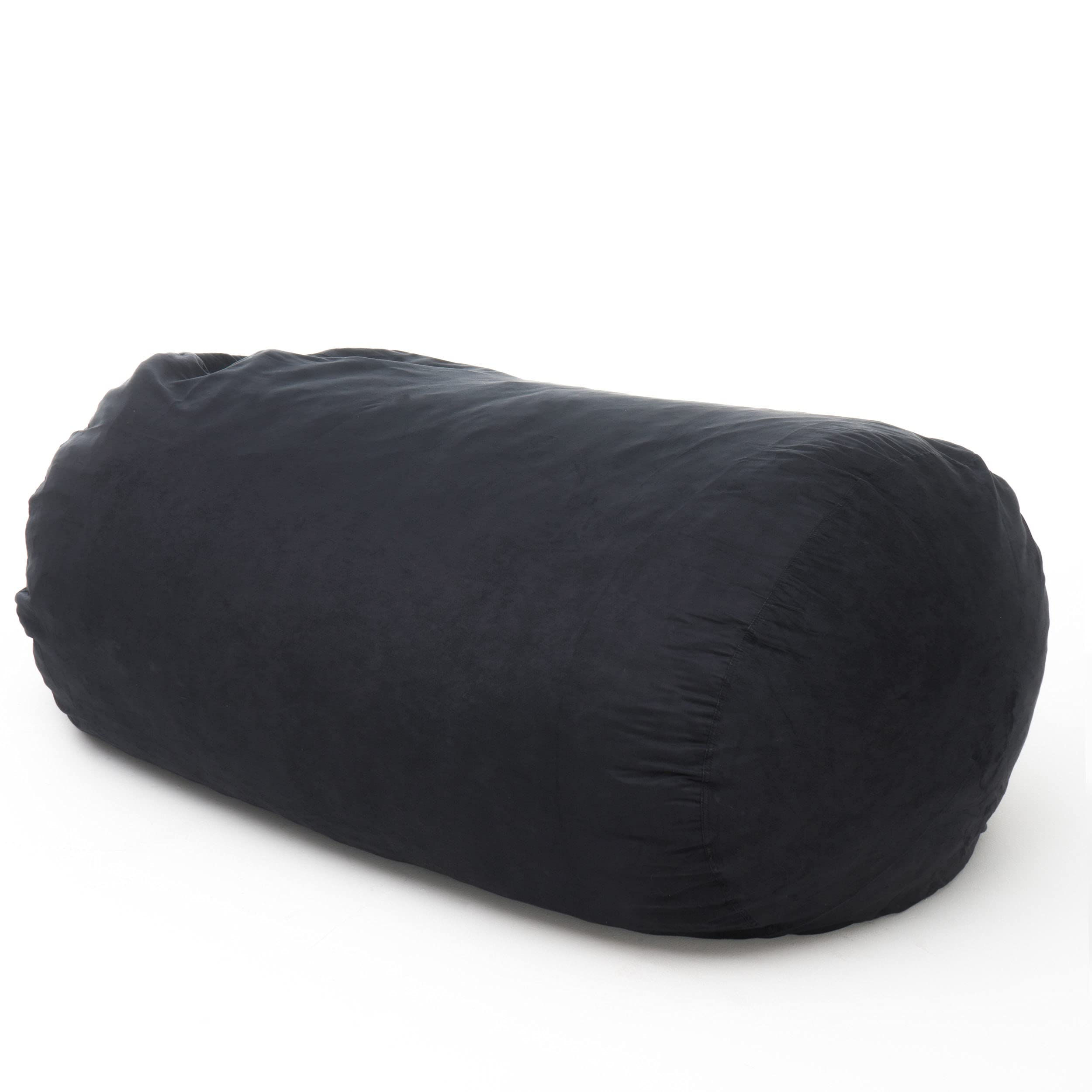 Christopher Knight Home Haley 6 Ft Faux Suede Microfiber Bean Bag Chair - Ultra Soft Black Oversized Lounger for Adults & Teens - Perfect for Gaming, Movie Nights & Dorm Room Decor