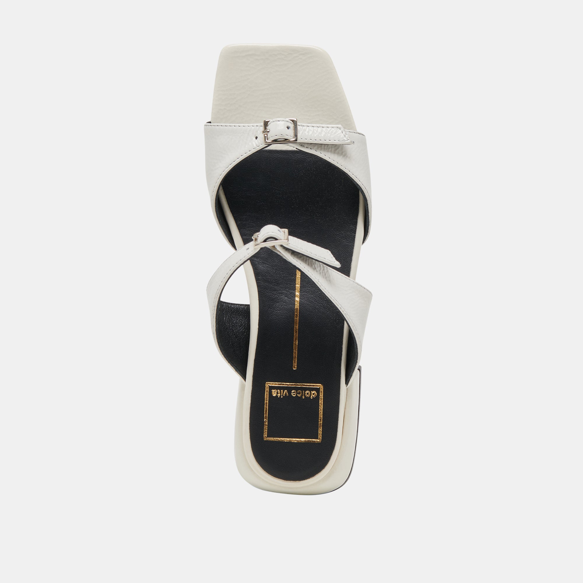 Lavern Sandals Off White Crinkle Patent - Stylish & Comfortable Women's Summer Shoes for Beach, Pool, and Casual Outings