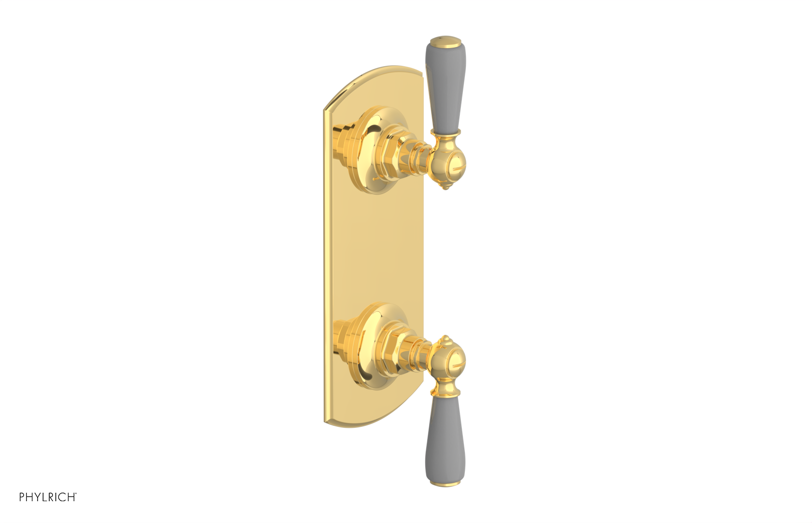 Jamestown Thermostatic Shower Valve with Volume Control & Diverter - Grey Accented Bathroom Fixture for Modern Home Renovation