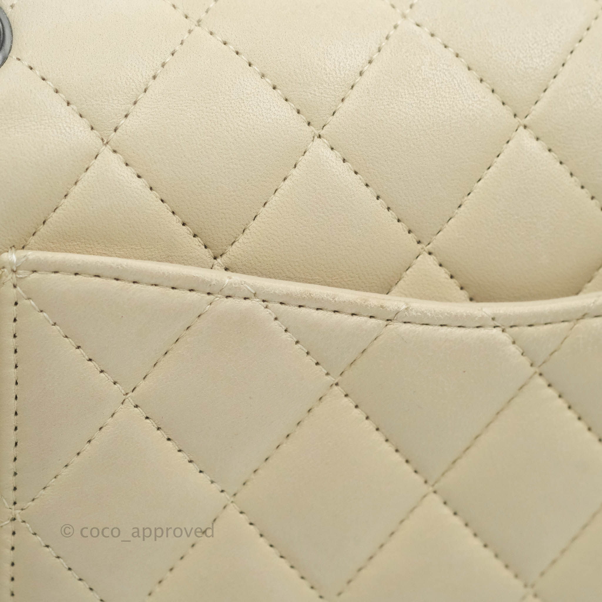 Chanel Classic Medium Double Flap Bag in Light Beige Lambskin with Gun Metal Hardware - Luxury Designer Handbag for Women, Perfect for Date Night & Special Occasions