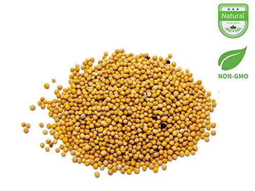 Premium AIVA Whole Yellow Mustard Seeds | All Natural, Vegan, Non-GMO | Indian Origin | 5 LB Bulk Pack | Perfect for Pickling, Cooking & Spice Blends