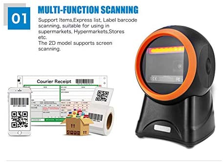 NT 2050M/NT 2055L 2D USB Hands-Free Barcode Scanner for Retail, Warehouse & Inventory Management - Fast Scanning, Plug & Play, Compact Design