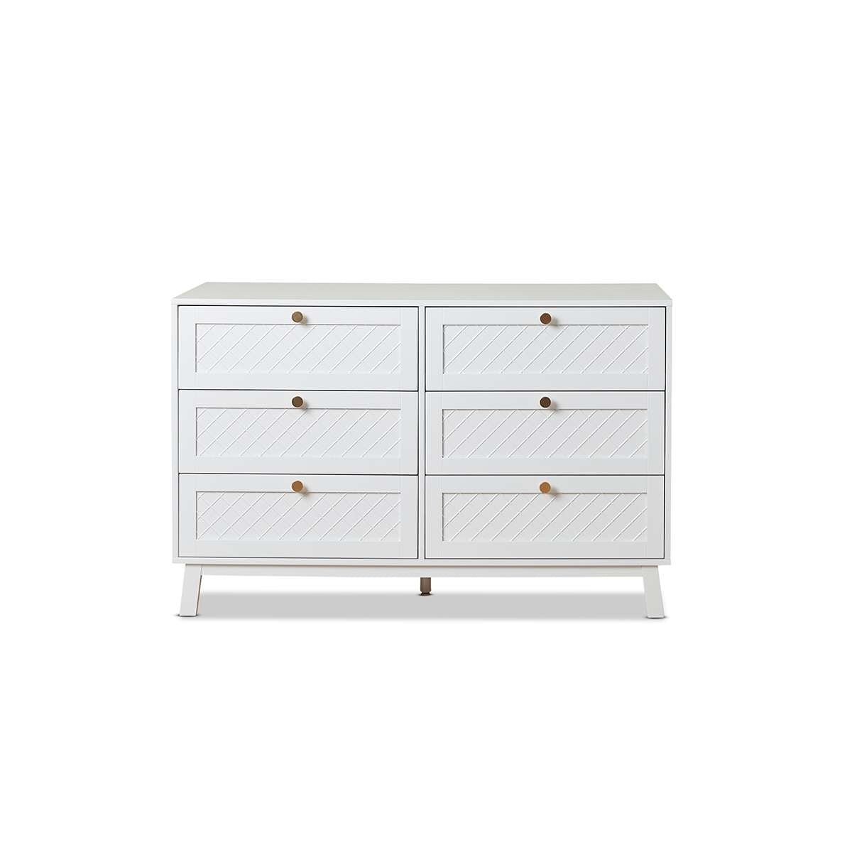 Genevieve 6-Drawer Dresser - Modern Wooden Chest of Drawers for Bedroom Storage & Organization | Perfect for Clothes, Accessories, and Home Decor