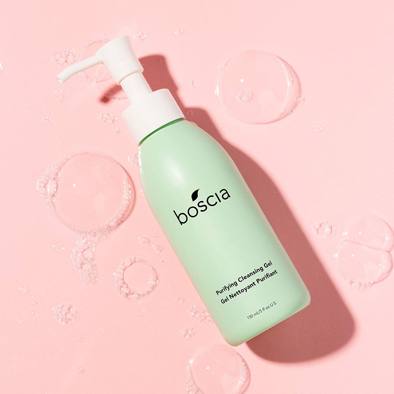 Boscia Purifying Cleansing Gel - Vegan, Cruelty-Free, Natural Face Wash for Deep Cleansing | Daily Cleanse for Oily, Acne-Prone & Sensitive Skin | 5 fl oz | Perfect for Morning & Night Skincare Routine
