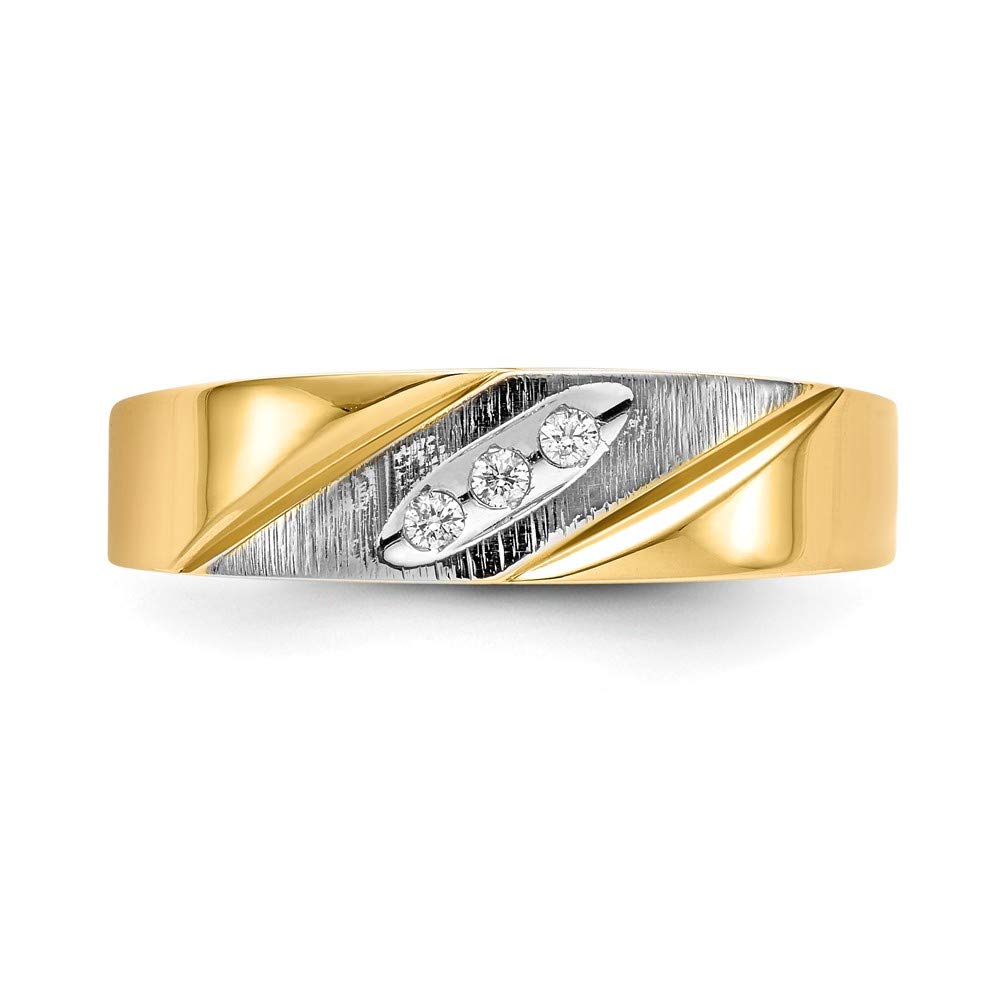 14K Gold & Rhodium Plated AA Quality Trio Men's Wedding Band Set - Durable & Elegant Rings for Engagement, Anniversary, and Special Occasions