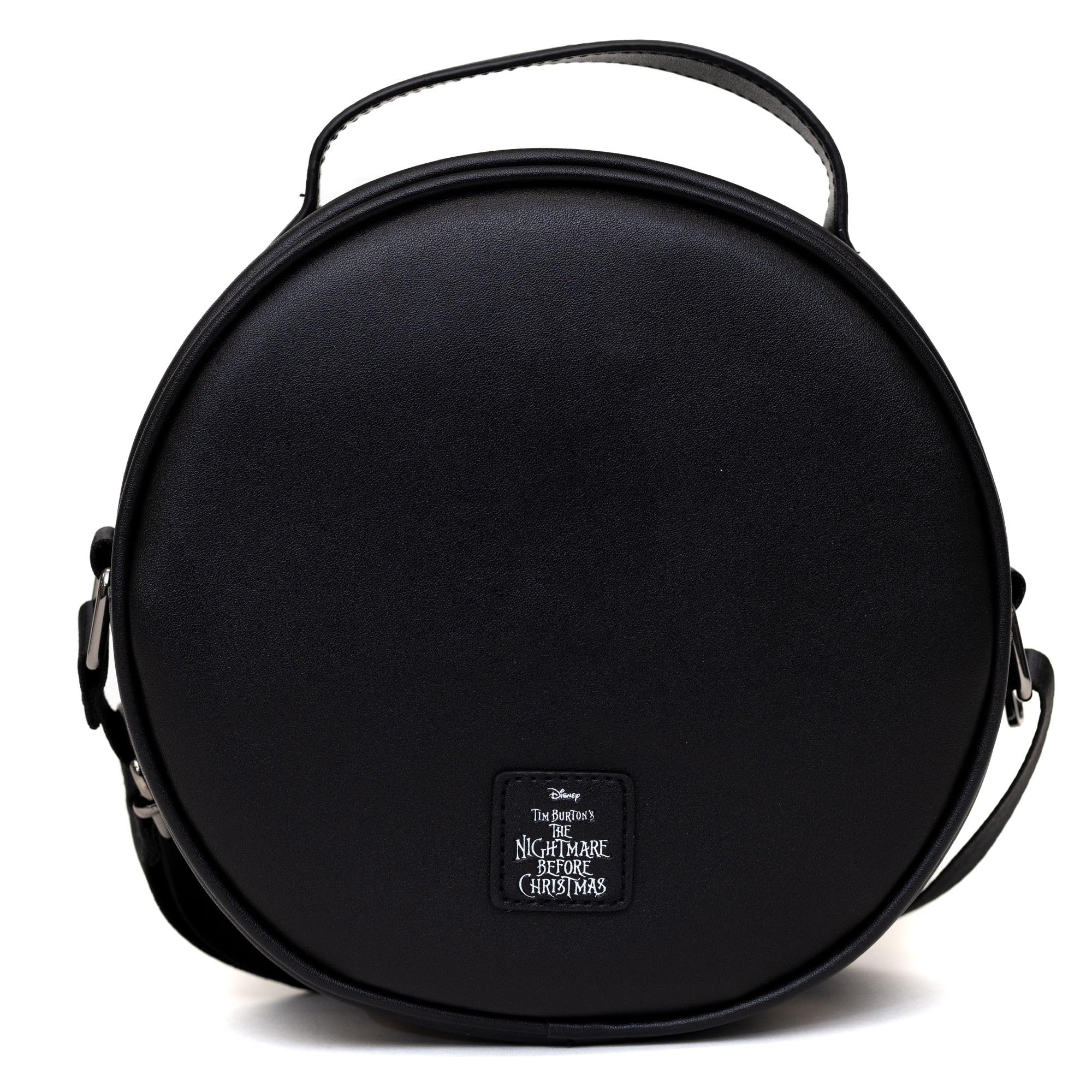 Disney Nightmare Before Christmas Vegan Leather Crossbody Bag - Round Shoulder Purse for Women, Perfect for Halloween, Cosplay, and Everyday Use