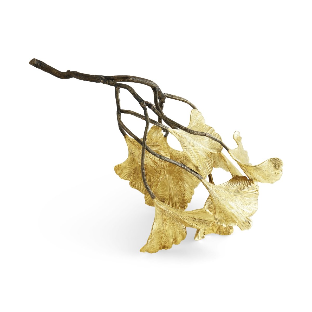 Golden Ginkgo Object - Elegant Home Decor & Unique Gift Idea for Housewarming, Wedding & Anniversary - Perfect for Living Room, Bedroom & Office Decor