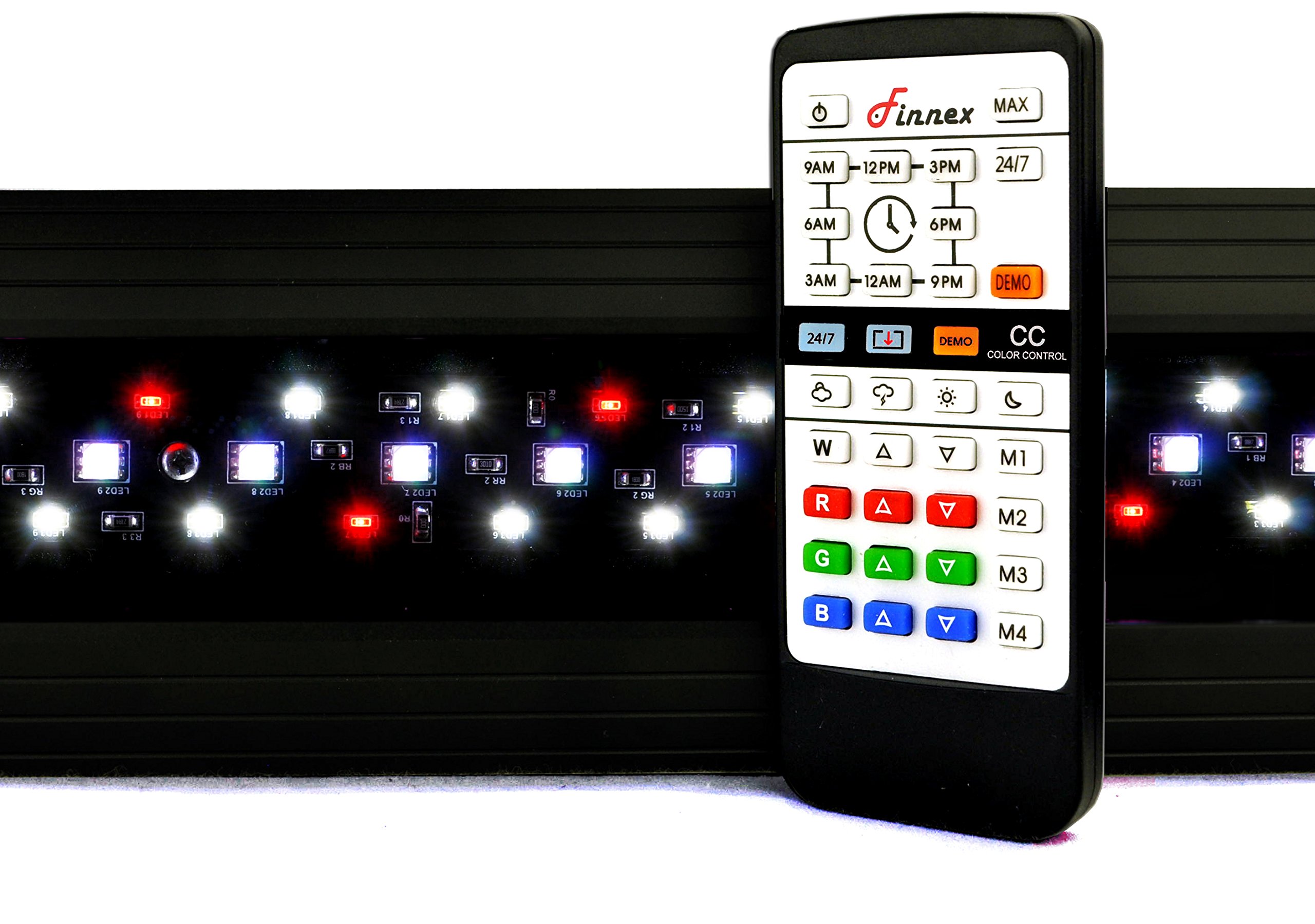 Finnex VL-CRB36 Planted+ 24/7 CC Customizable LED Aquarium Light Fixture - 36 Inch, Sleek Black for Planted Tanks | Perfect for Freshwater Aquariums & Aquatic Plant Growth