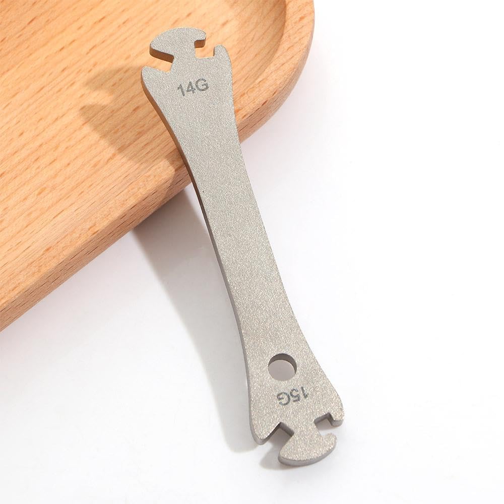 5Pcs Bike Spoke Wrench Kit - Durable Steel Rim Adjuster Tool Set for Bicycle Repair & Maintenance | Includes 5 Professional Cycling Pocket Tools | Perfect for Road Bikes, Mountain Bikes & DIY Bike Tuning at Home or Workshop