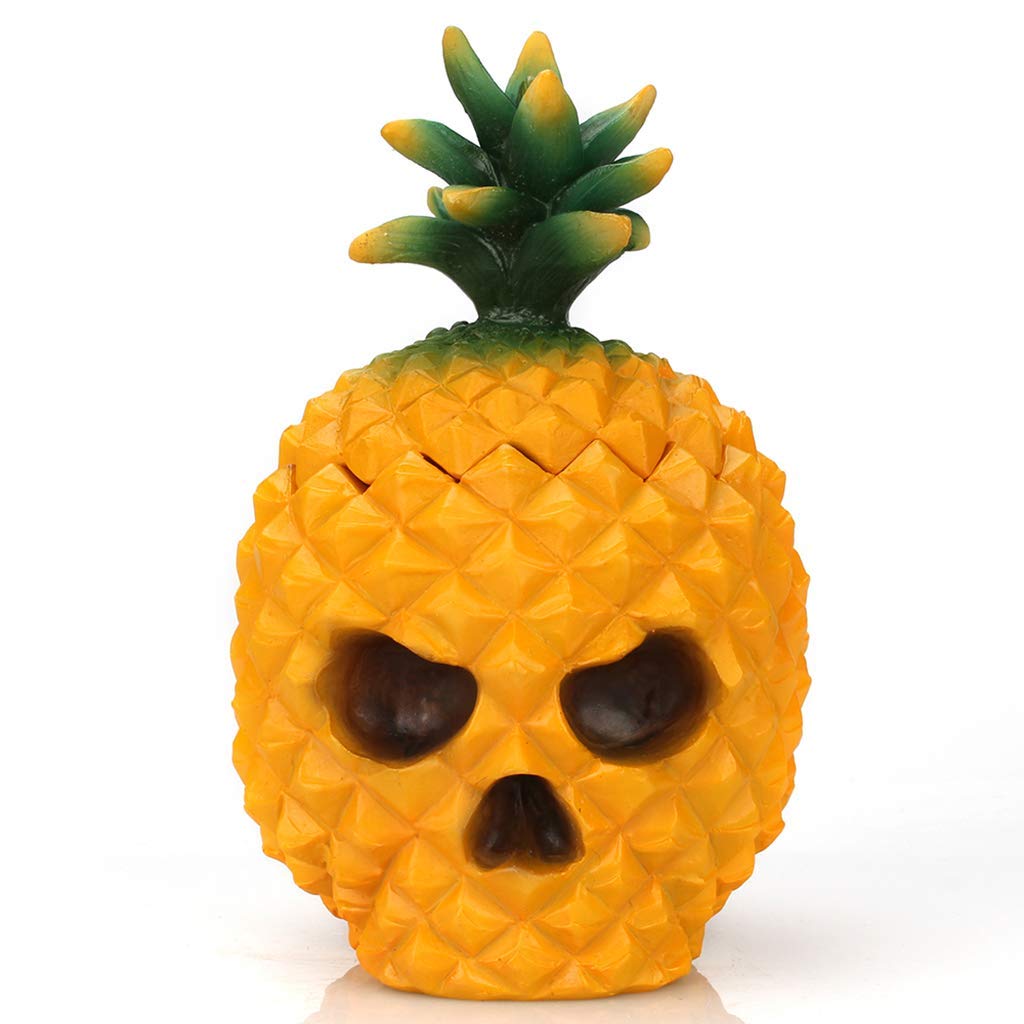 Resin Pineapple Skull Statue - Unique Desk Storage Box & Halloween Decor - Perfect Gift for Home Office, Gothic Decor & Spooky Party Decorations