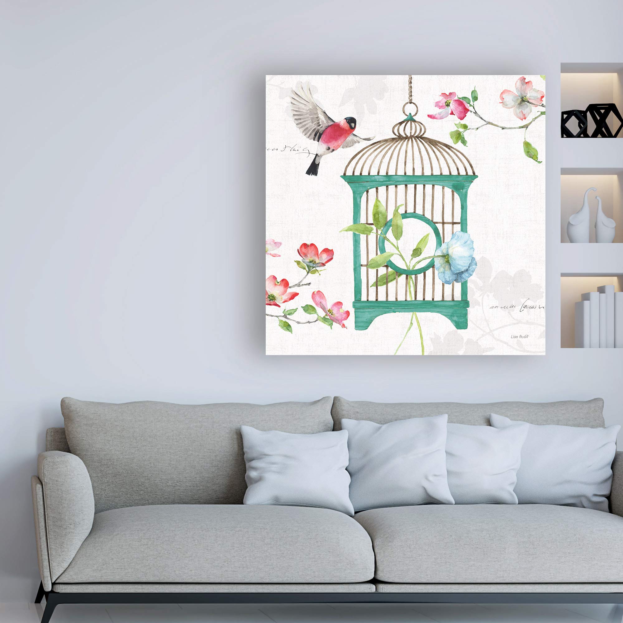 Lisa Audit Dogwood Garden VII Fine Art Print - 18x18 Inch Floral Wall Decor for Living Room, Bedroom & Office | Modern Botanical Painting for Home & Office Decoration