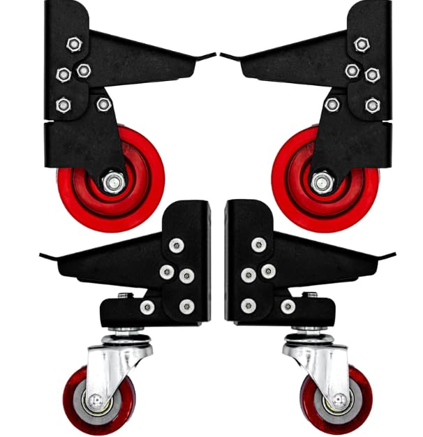 JESSEM Heavy-Duty Steel Caster Wheels Set for Router Tables & Workbenches - Smooth Mobility for Woodworking Shop & Garage Workspace