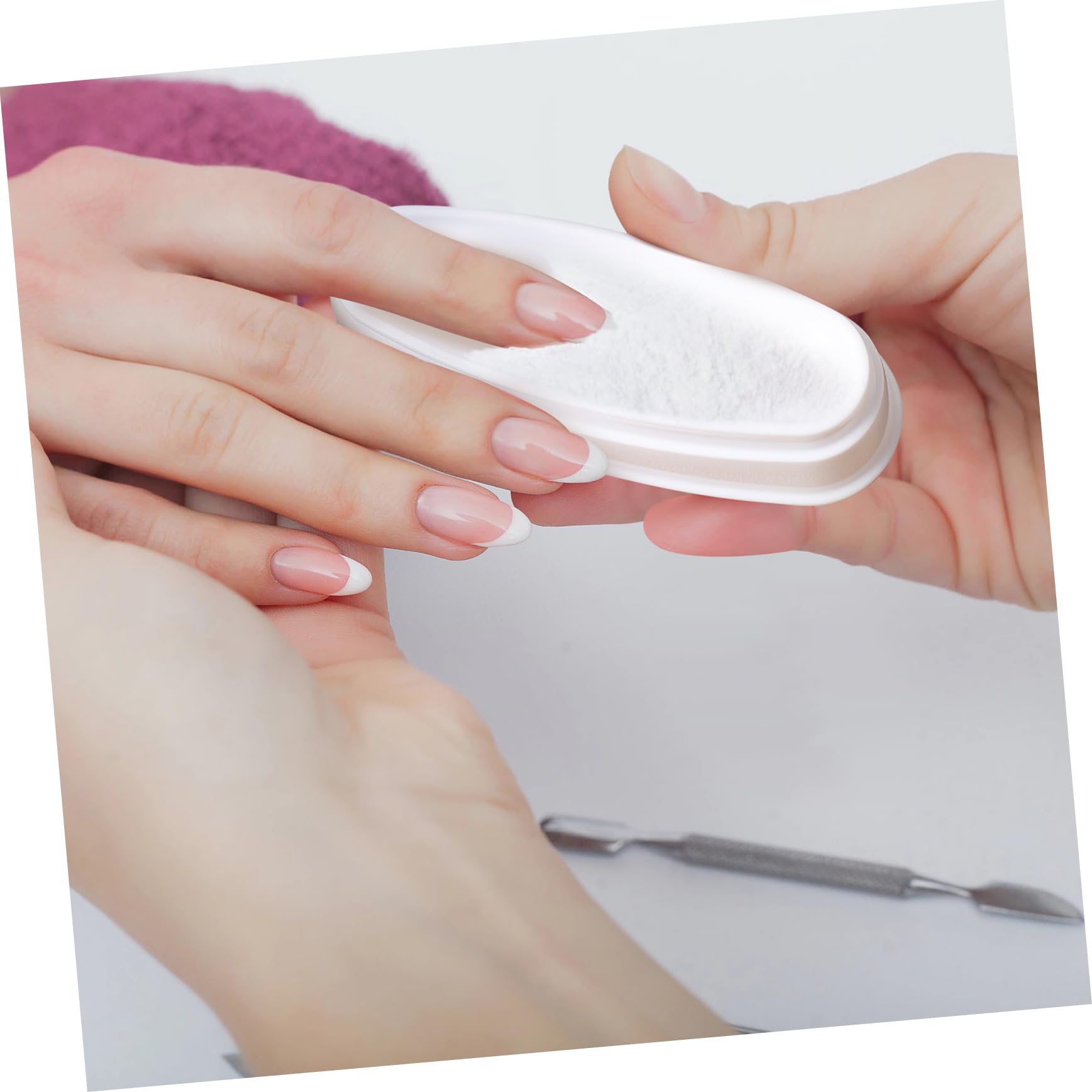 FRCOLOR 2 Sets French Style Manicure Kit with Nail Dipping Powder Storage Boxes - 3pc Nail Art Accessories for Salon & Home Manicure | Perfect for Nail Technicians & DIY Enthusiasts