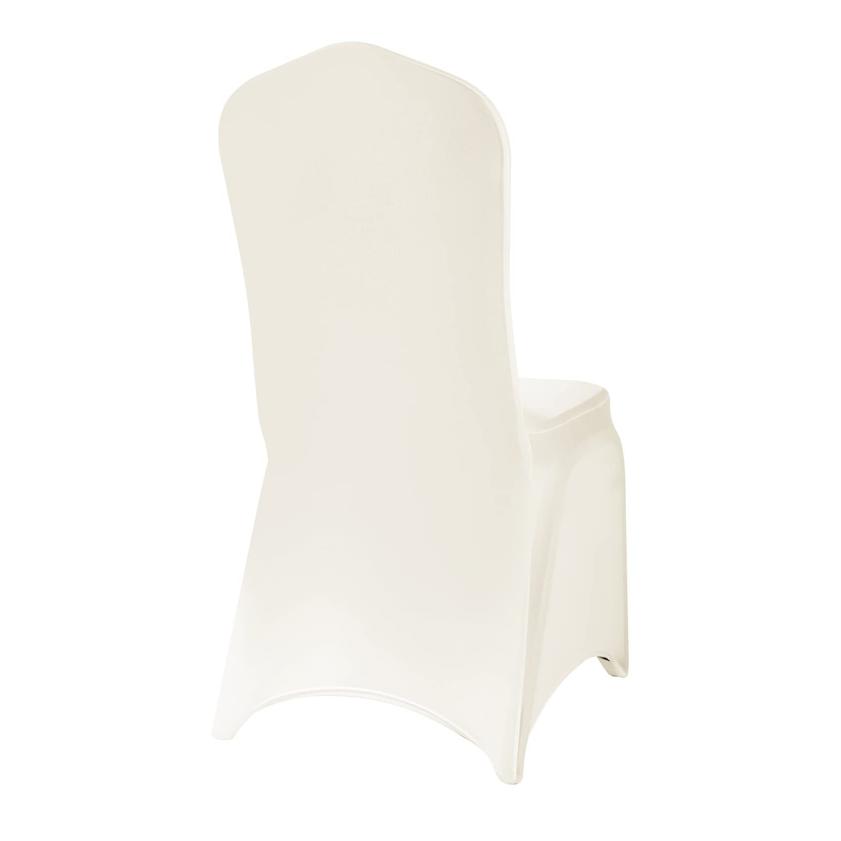25PCS Stretch Spandex Chair Covers - Washable & Removable Elastic Chair Protectors for Living Room, Party, Banquet, Wedding, Hotel Events (Ivory) - Perfect for Home Decor & Event Seating