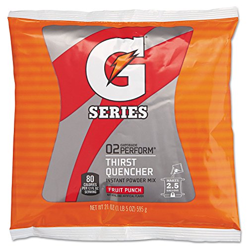 **Fruit Punch Powdered Drink Mix - 21oz Packet (32/Carton) | Hydration & Flavor Boost for Sports, Gym & Outdoor Activities**