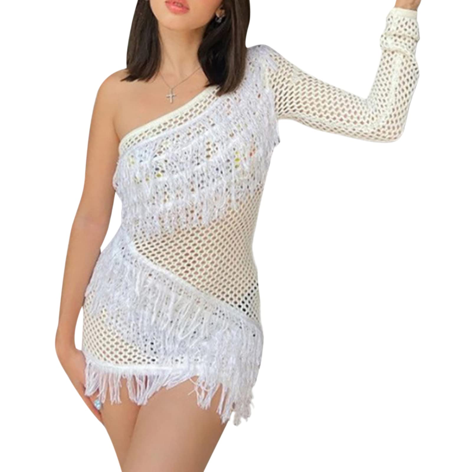 Y2K Knitted Mini Dress for Women - Sleeveless Ribbed Bodycon Short Dress, Backless Tank Top, Beach Sundress | Perfect for Summer Outfits, Vacations & Night Out