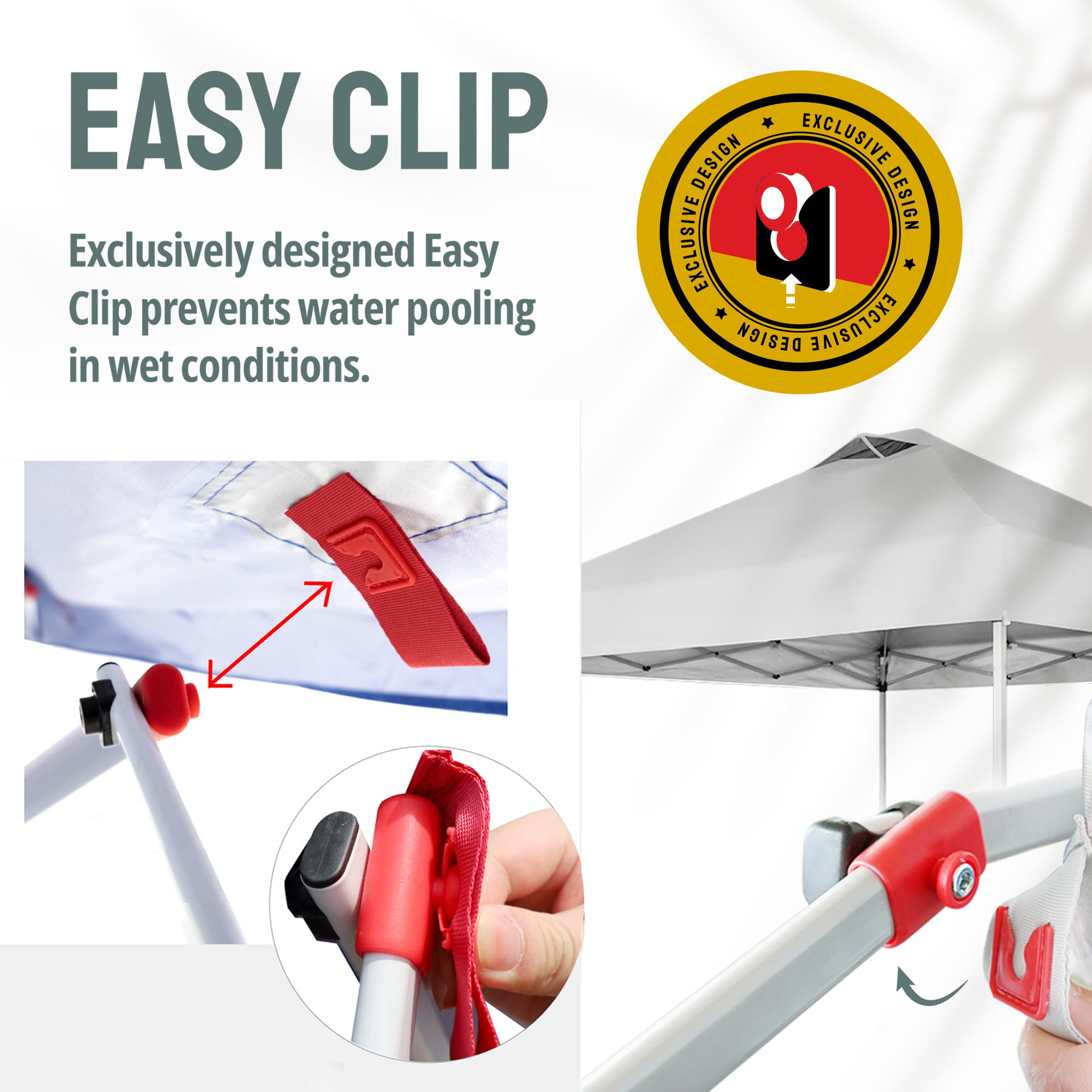 CROWN SHADES 10x10 Pop Up Canopy Tent with 1 Side Wall - Instant One Push Setup Sun Shelter for Outdoor Events, Beach Parties & Camping - Portable Gazebo with STO-N-Go Carry Bag (Sky Blue) - Perfect for Backyard BBQs, Tailgating and Picnics