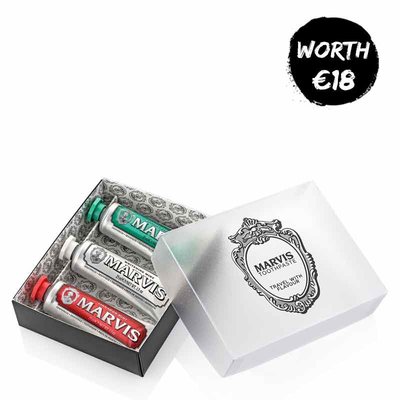 Marvis 3-Flavor Premium Toothpaste Gift Set - Mint, Jasmine & Cinnamon - Luxury Oral Care for Gifts & Travel (Discontinued Collection) - Perfect for Holidays, Birthdays & Self-Care Routines