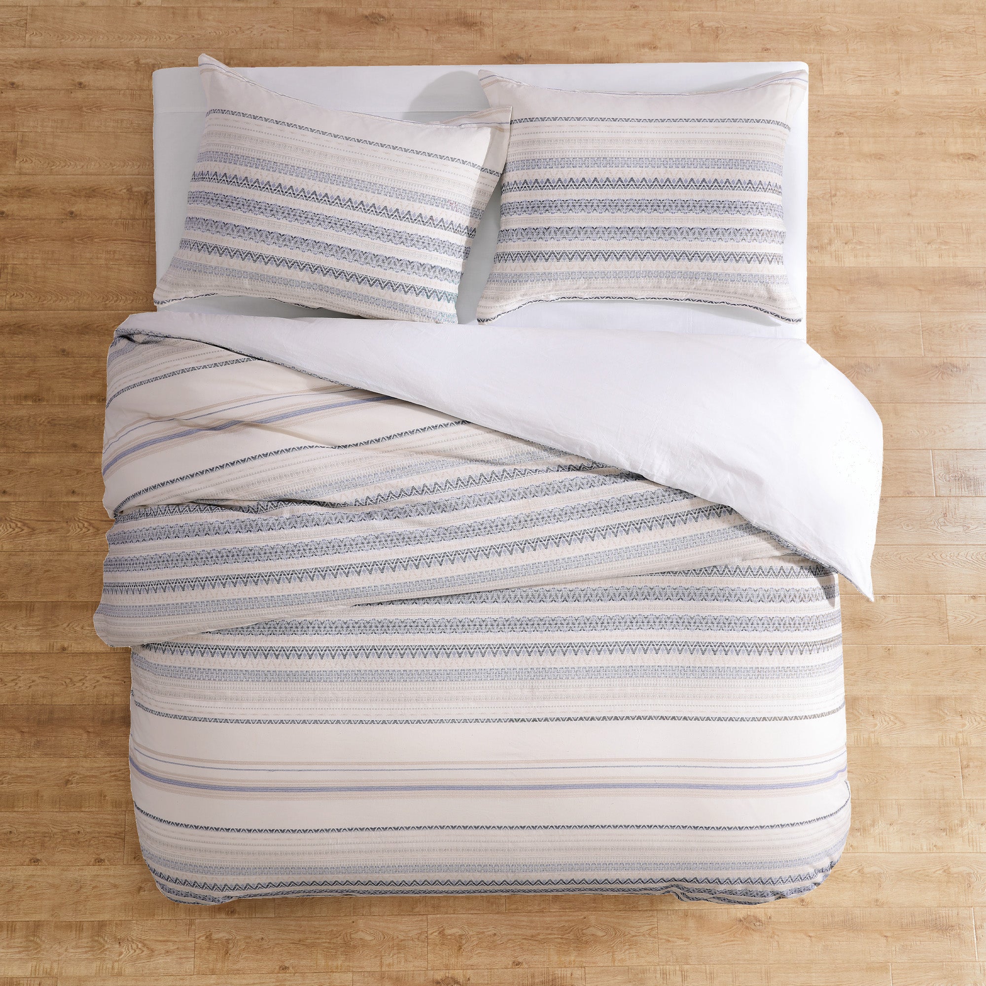 Premium Preston Duvet Cover Set - Soft & Breathable Bedding Set with Zipper Closure - Perfect for Master Bedroom, Guest Room & Dorm Decor (Queen Size, Grey)