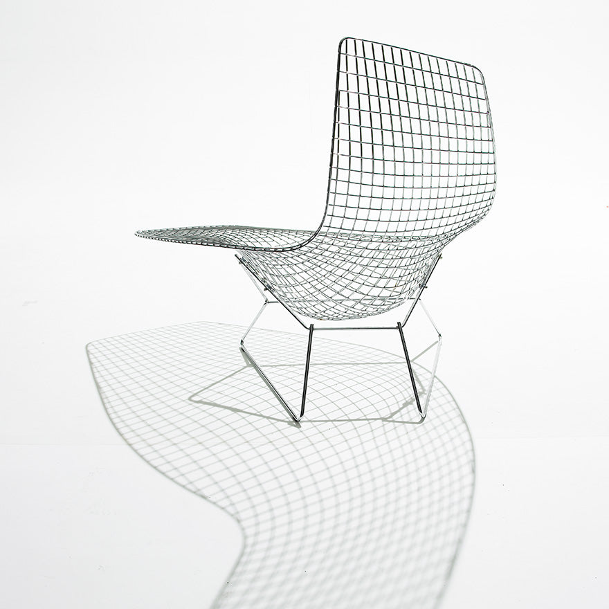 Bertoia Asymmetric Chaise Lounge Chair - Mid Century Modern Design for Living Room, Bedroom & Office - Premium Metal Frame with Comfortable Upholstery - Perfect for Relaxing, Reading & Interior Decor
