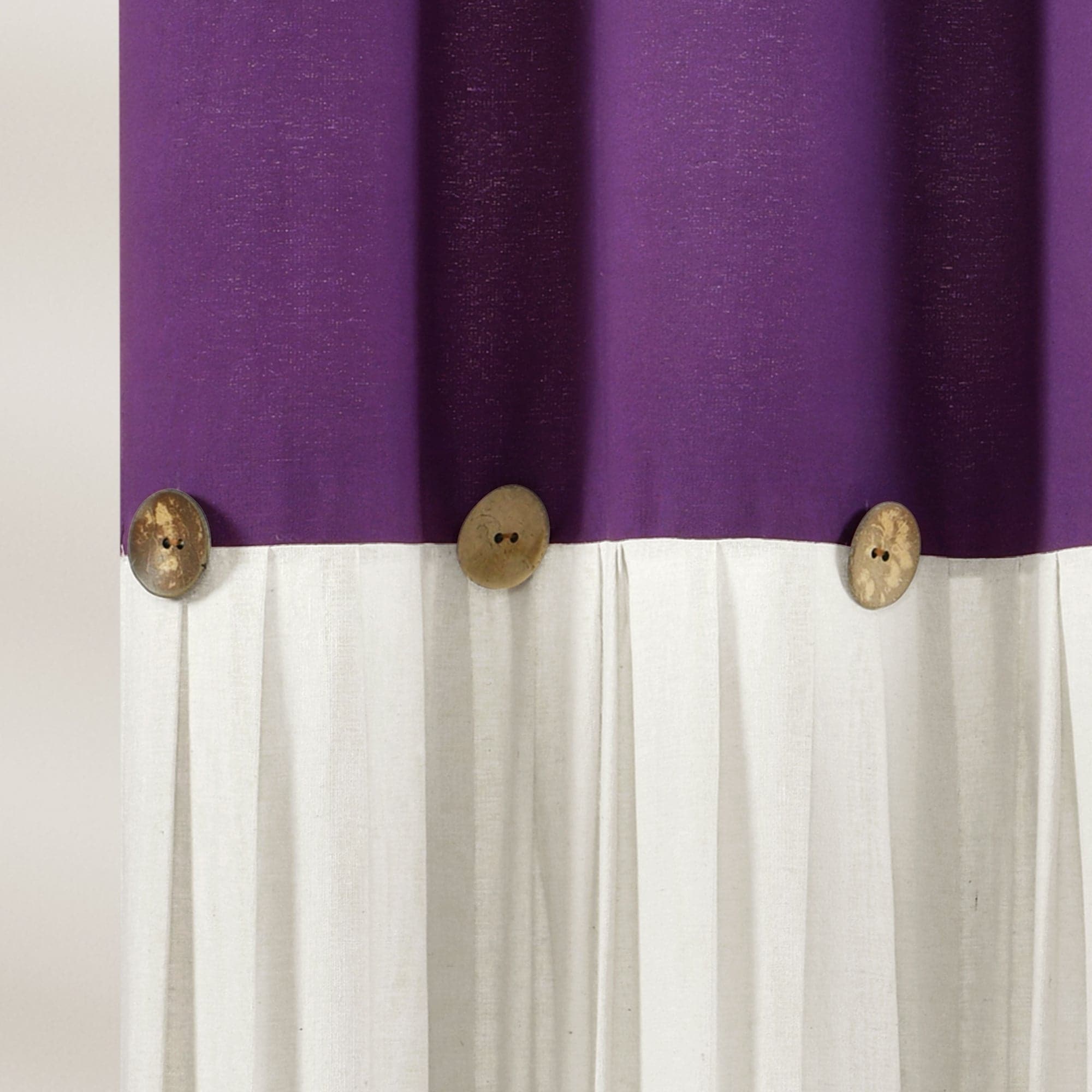 Linen Button Shower Curtain - Waterproof Bathroom Decor for Modern & Farmhouse Style - Perfect for Home, Apartment, and Spa Use