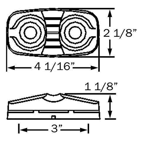 Optronics MCL46RBP Red LED Clearance and Marker Light for Trucks, Trailers & RVs - Durable Waterproof Design for Safe Night Driving