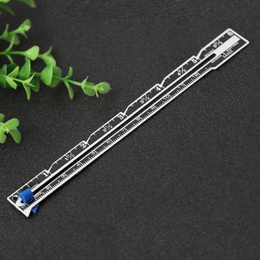 6-Inch Stainless Steel Sewing Gauge Sliding Measuring Tool - Perfect for Quilting, Knitting, Dressmaking & DIY Craft Projects | Accurate Fabric Measurement for Sewing, Tailoring & Handmade Crafts