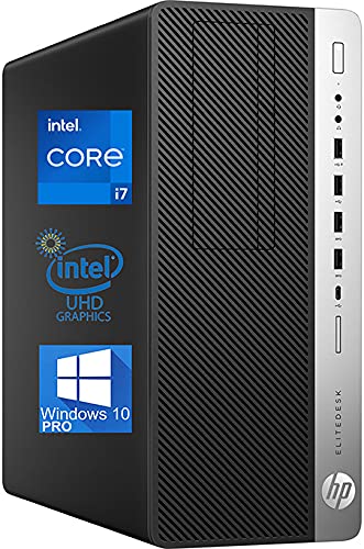 Renewed HP EliteDesk 800 G3 Tower PC - Intel Core i7-6700 Processor, 32GB RAM, 256GB SSD, Windows 10 Pro | DisplayPort, DVD-RW, USB-C, WiFi & Bluetooth | Perfect for Home Office, Business Workstations & Gaming