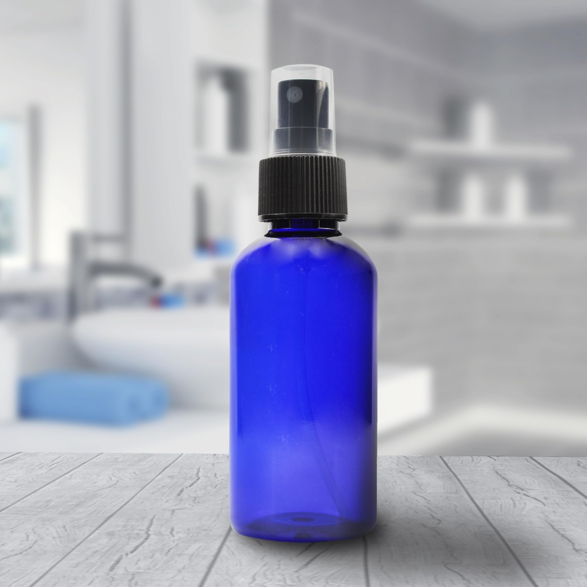 Cornucopia Brands 4oz Blue PLASTIC Fine Mist Spray Bottles (120-Pack) - BPA-Free PET #1 Plastic Spritzer Bottles with Labels - Perfect for Hair Styling, Cleaning Solutions, Gardening & DIY Projects