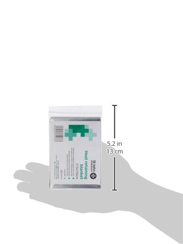 St John Ambulance F06154 Thermal Blanket for Adults - 2.15m x 1.5m Emergency First Aid & Camping Blanket - Retains Body Heat for First Responders, Outdoor Survival & Home Use