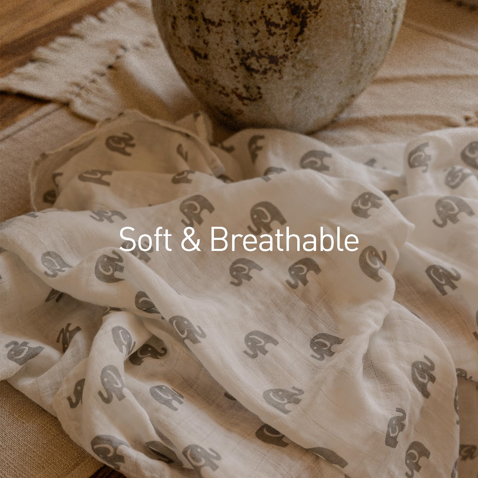 GLLQUEN 4-Pack Muslin Swaddle Blankets for Babies - 35