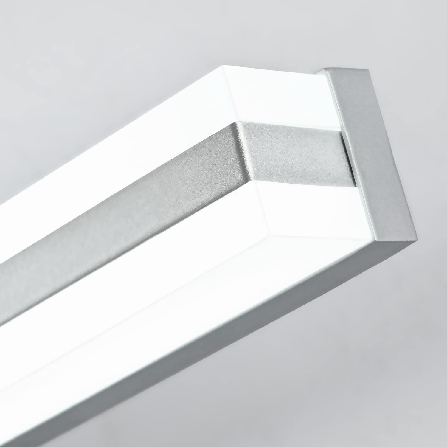 Modern 48 Inch Dimmable LED Bathroom Vanity Light Fixture - Silver Finish Over Mirror Lighting for Bathroom Makeup & Grooming - Perfect for Home Spa, Hotel, and Salon Vanity Areas