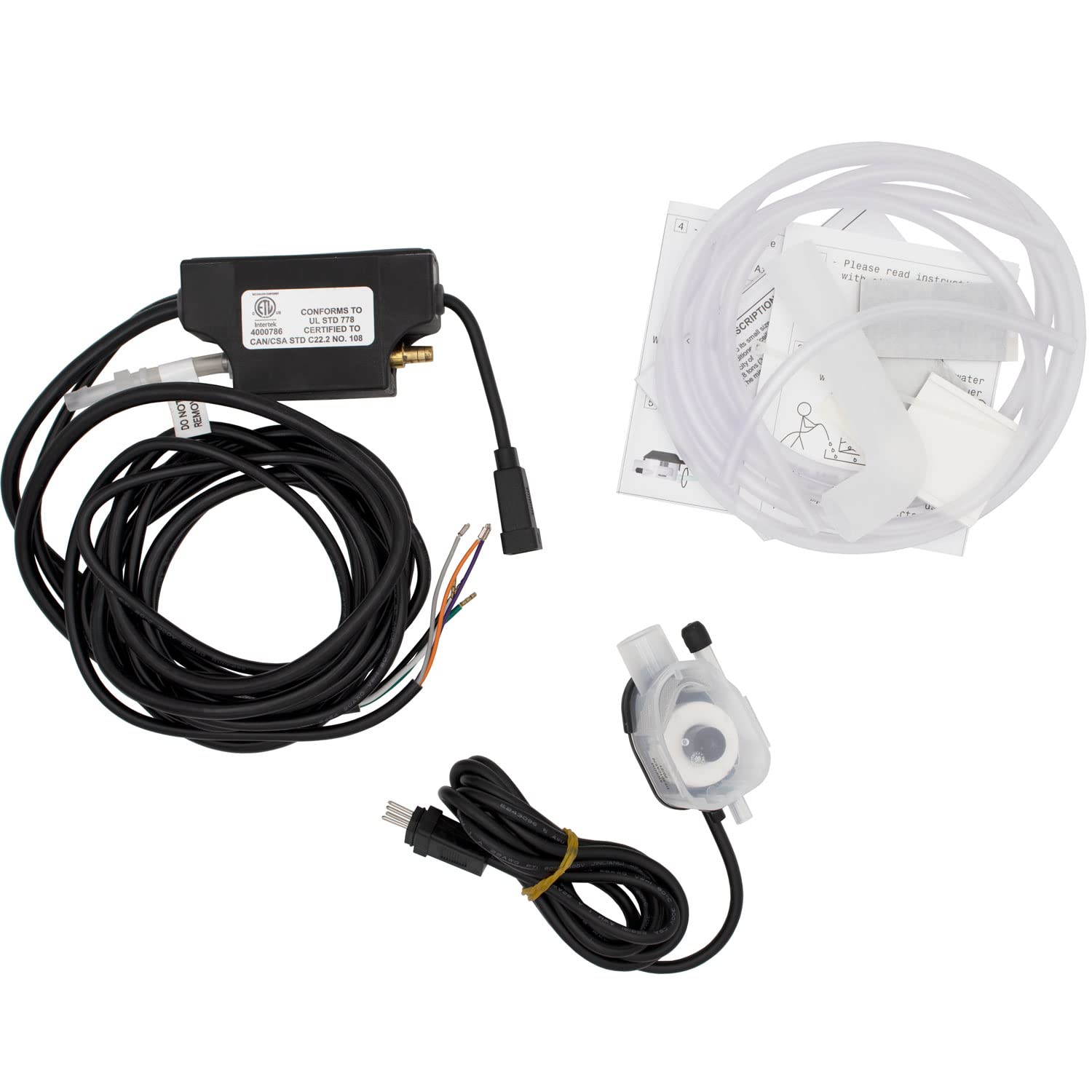 DE05LUB110 240V Condensate Pump with Overflow Alarm - 3-Wire Mini Split System Drain Pump for AC, HVAC, and Ductless Units - Perfect for Home, Office, and Commercial Use