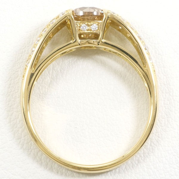 18K Yellow Gold Brown Diamond Ring for Women - Elegant and Unique Engagement, Wedding, or Anniversary Jewelry Gift - Perfect for Special Occasions and Everyday Luxury