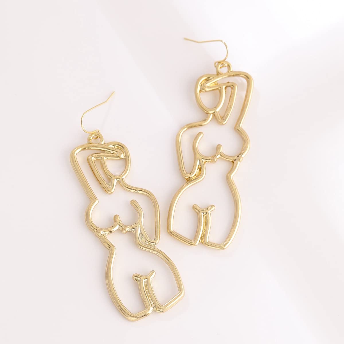 Vintage Gold Abstract Face Dangle Earrings for Women - Elegant Boho Jewelry, Perfect for Parties, Weddings & Everyday Wear (Gold 3)