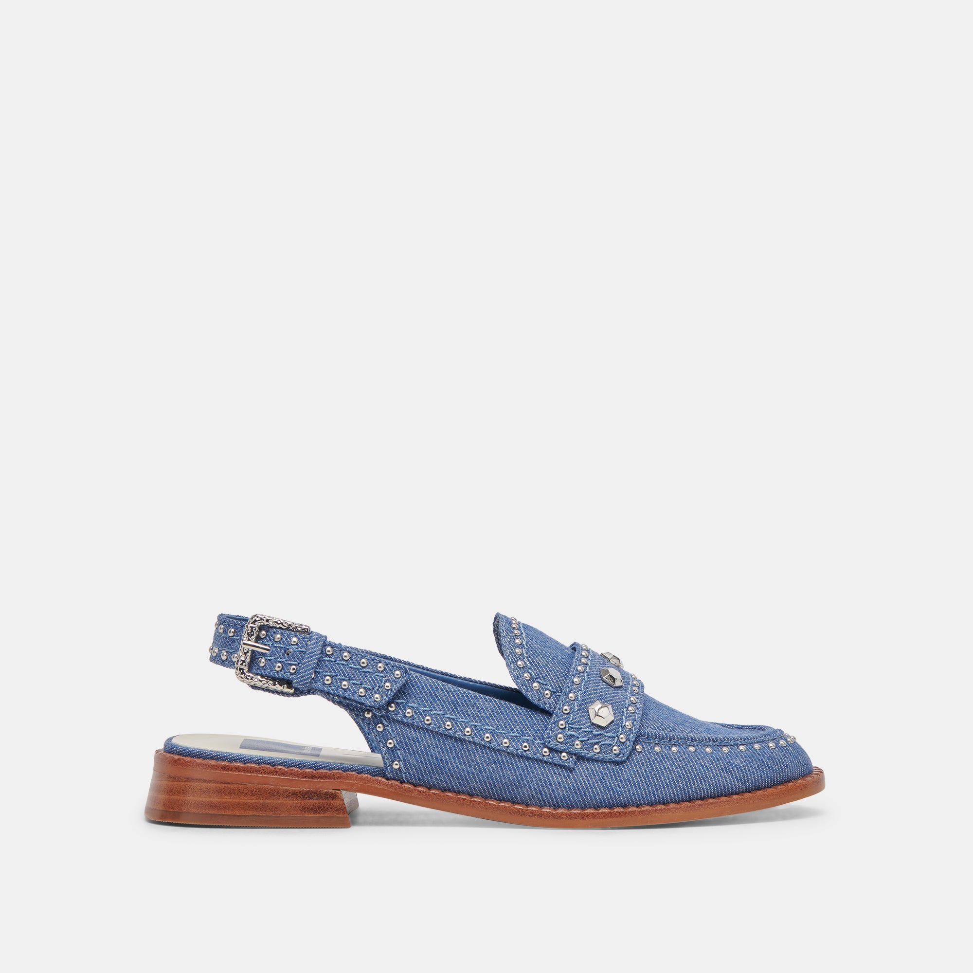 **HARDI Men's Stud Loafers - Blue Denim Casual Shoes for Business & Everyday Wear**