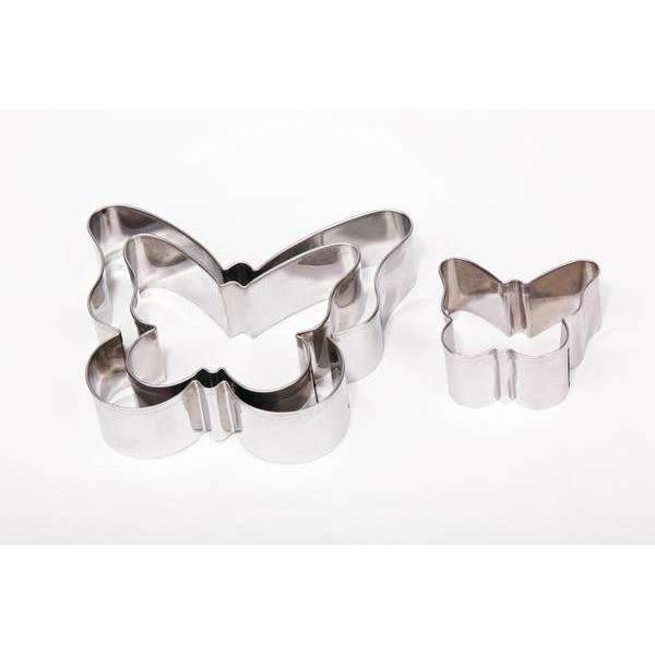 Premium Stainless Steel Plain Butterfly Cutters Set - Professional Baking & Cake Decorating Tools for Cookies, Pastries, and DIY Crafts