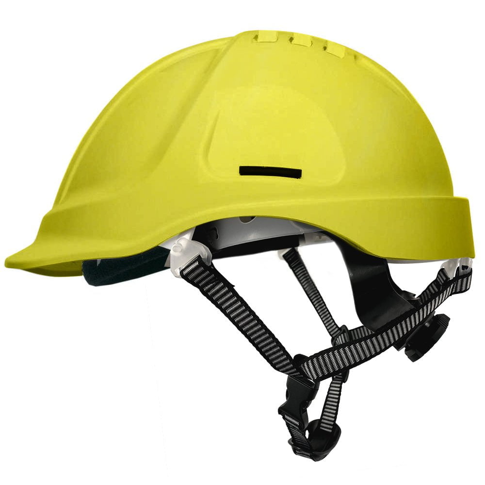 Armour ABS Hard Hat with Vented Design & Chin Strap - 6-Point Ratchet Suspension System, EN397 Certified - Ideal for Construction, Industrial Work & Safety Protection