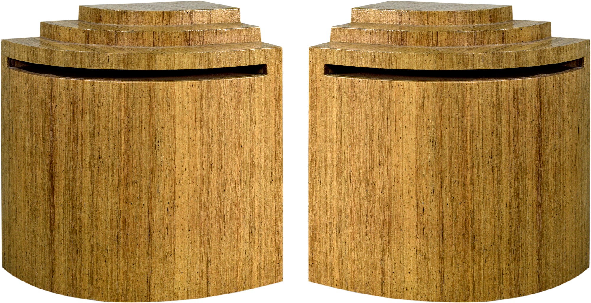 Vintage 1980s Postmodern Faux Marble Geometric Side Tables - Set of 2 | Mid-Century Modern Accent Tables for Living Room, Bedroom & Office Decor