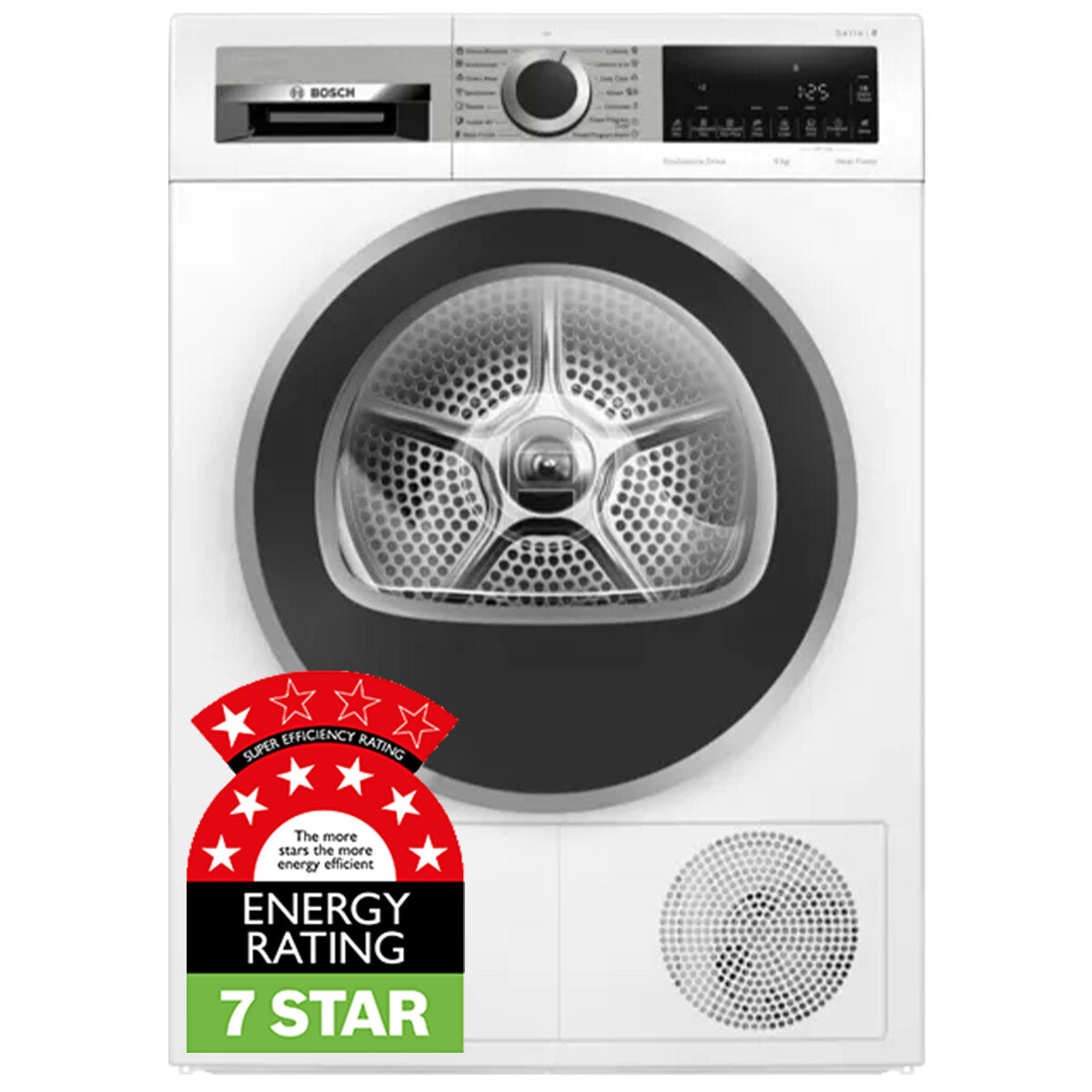 Bosch Series 8 9kg Heat Pump Tumble Dryer WQG24201AU - Energy Efficient Laundry Solution for Home & Apartment Use