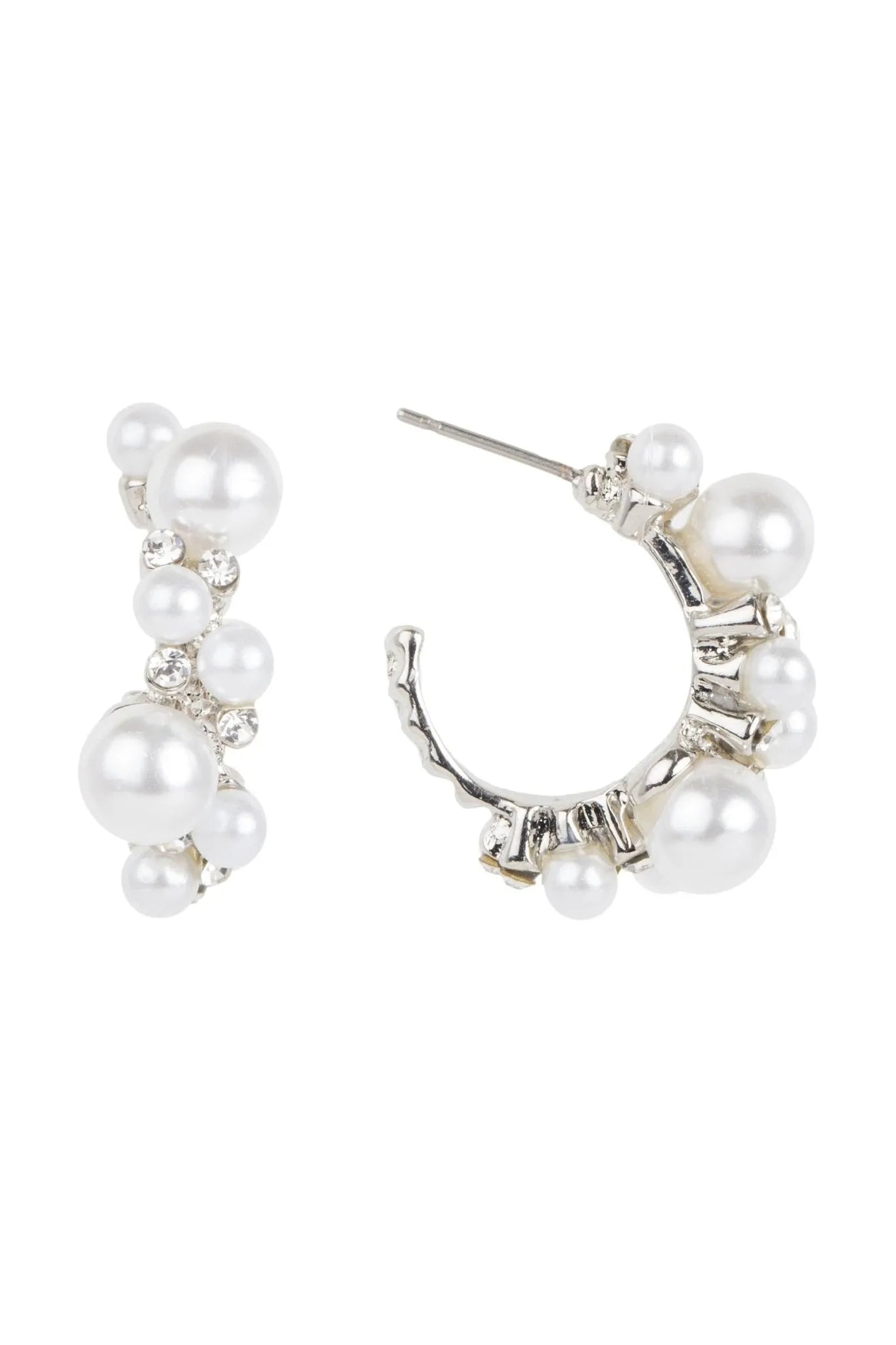 Stylish Multi Pearl Hoop Earrings for Women - Trendy Fashion Jewelry Gift for Parties, Weddings & Everyday Wear