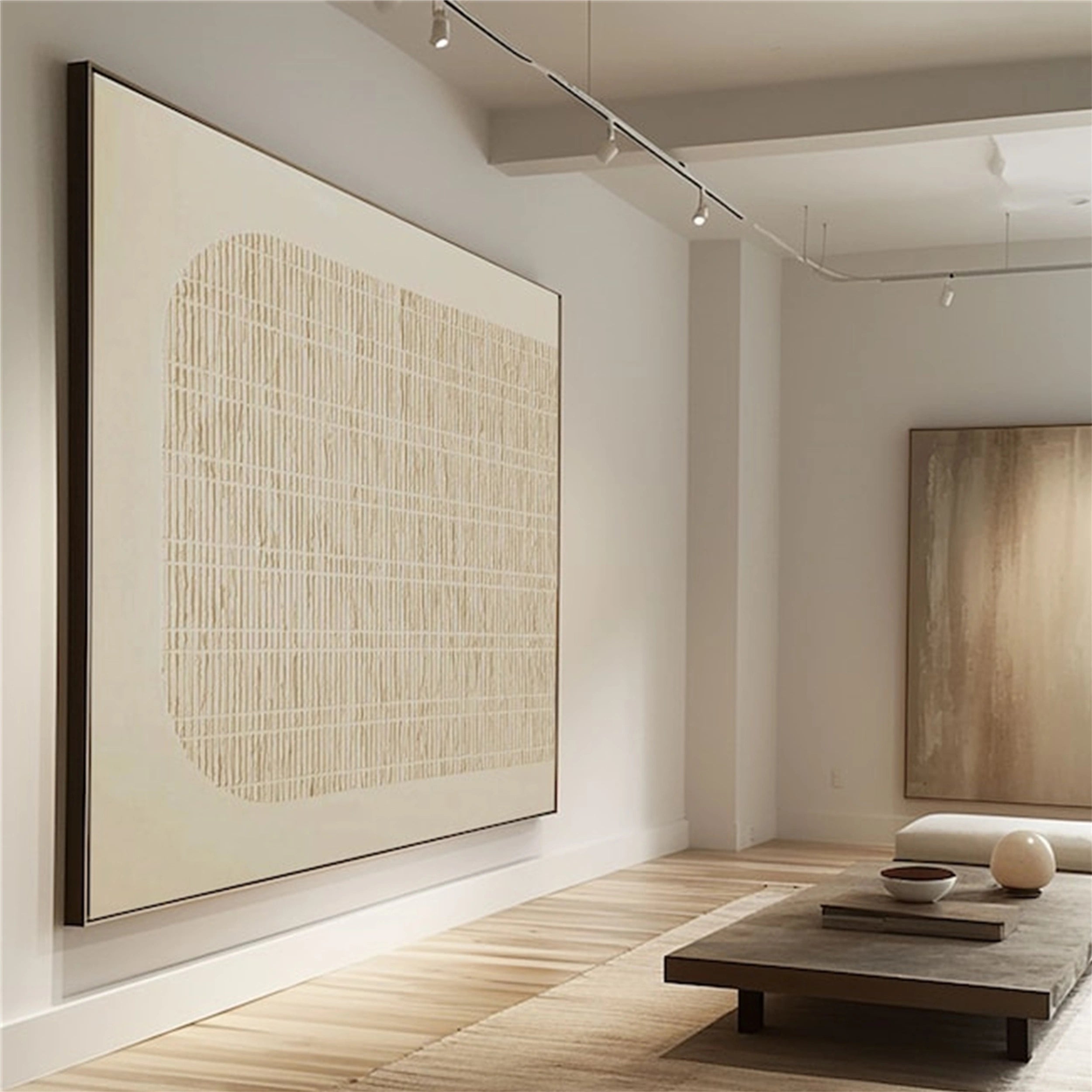 Abstract Wall Art Canvas Print - Beige & Brown Modern Home Decor #BB084 - Perfect for Living Room, Bedroom & Office Decor